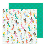 Pebbles - Oh Summertime Collection - 12 x 12 Double Sided Paper - Under The Sea