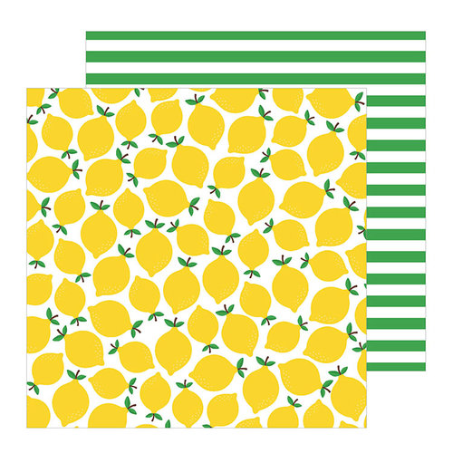 Pebbles - Oh Summertime Collection - 12 x 12 Double Sided Paper - Lemonade Stand