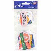 Pebbles - Big Top Dreams Collection - Ephemera with Foil Accents - Phrases