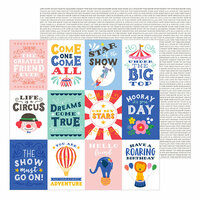 Pebbles - Big Top Dreams Collection - 12 x 12 Double Sided Paper - Big Top Quotes