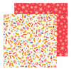 Pebbles - Big Top Dreams Collection - 12 x 12 Double Sided Paper - Circus Treats