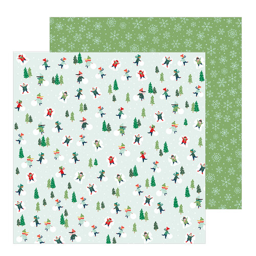 Pebbles - Merry Little Christmas Collection - 12 x 12 Double Sided Paper - Snow Day