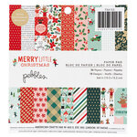 Pebbles - Merry Little Christmas Collection - 6 x 6 Paper Pad with Foil Accents