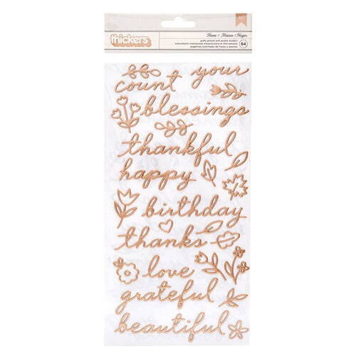 Pebbles - This Is Family Collection - Thickers - Phrase - Puffy - Copper Foil