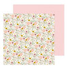 Pebbles - Peek-A-Boo You Collection - 12 x 12 Double Sided Paper - Girl - Woodland Floral