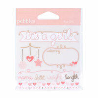 American Crafts - Pebbles - New Arrival Collection - Rub Ons - Baby Girl