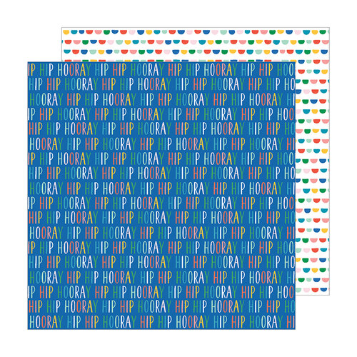 Pebbles - Happy Cake Day Collection - 12 x 12 Double Sided Paper - Hip Hip Hooray