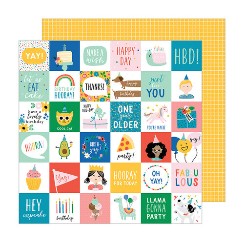 Pebbles - Happy Cake Day Collection - 12 x 12 Double Sided Paper - Birth-Yay