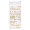 Jen Hadfield - Hey, Hello Collection - Thickers - Phrase - Puffy - Gold with Foil Accents