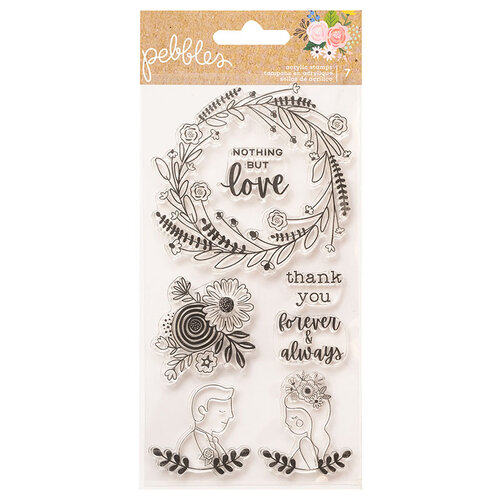Pebbles - Lovely Moments Collection - Clear Acrylic Stamps