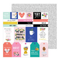 Jen Hadfield - Hey, Hello Collection - 12 x 12 Double Sided Paper - Girlfriend Sentiments