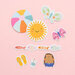 Pebbles - Sun and Fun Collection - Ephemera Icons with Foil Accents