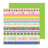 Pebbles - Sun and Fun Collection - 12 x 12 Double Sided Paper - Strips
