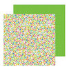 Pebbles - Live Life Happy Collection - 12 x 12 Double Sided Paper - Rainbow Blossoms