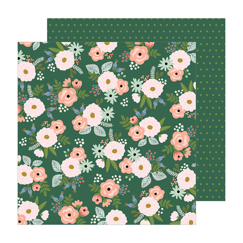Jen Hadfield - The Avenue Collection - 12 x 12 Double Sided Paper - Peony Pl.