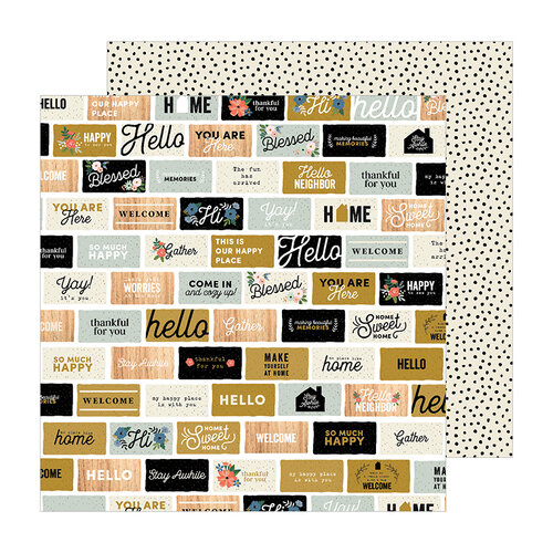 Pebbles - The Avenue Collection - 12 x 12 Double Sided Paper - Welcome Home