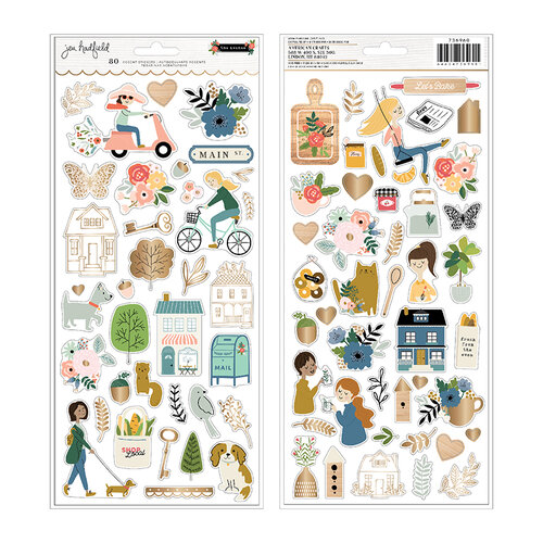 Jen Hadfield - The Avenue Collection - 6 x 12 Cardstock Stickers with Gold Foil Accents