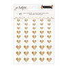 Pebbles - The Avenue Collection - Stickers - Puffy Hearts with Gold Foil Accents