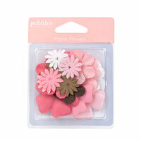 American Crafts - Pebbles - New Arrival Collection - Paper Flowers - Girl, CLEARANCE