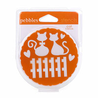 American Crafts - Pebbles - Chalk Stencils - Cat