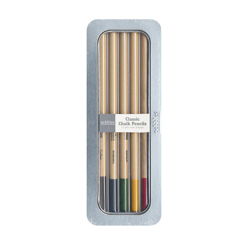 American Crafts - Pebbles - Chalk Pencil Set - 5 Piece - Classic - Earth Tones