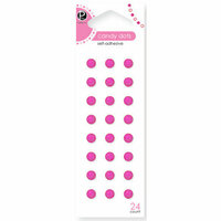 American Crafts - Pebbles - Self Adhesive Candy Dots - Raspberry, CLEARANCE