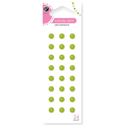 American Crafts - Pebbles - Self Adhesive Candy Dots - Spring Green, CLEARANCE