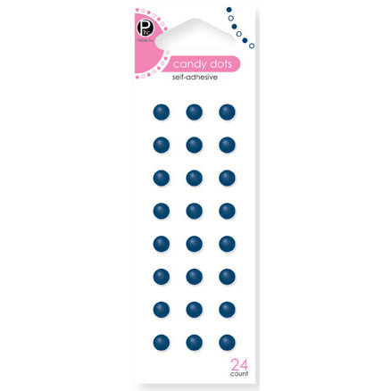 American Crafts - Pebbles - Self Adhesive Candy Dots - Navy Blue, CLEARANCE