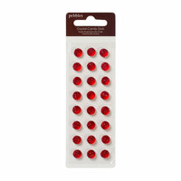 American Crafts - Pebbles - Self Adhesive Candy Dots - Crystal Rouge