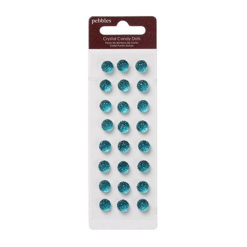 American Crafts - Pebbles - Self Adhesive Candy Dots - Crystal Jade