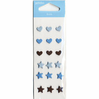 American Crafts - Pebbles - New Arrival Collection - Metal Brads - Boy