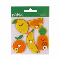 American Crafts - Pebbles - Layered Felt Embellishments - Orange Fruit