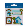 American Crafts - Pebbles - Layered Felt Embellishments - Home Sweet Home