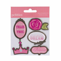 American Crafts - Pebbles - Ever After Collection - Epoxy Embellishments