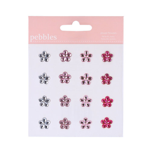 American Crafts - Pebbles - Ever After Collection - Jewel Flowers