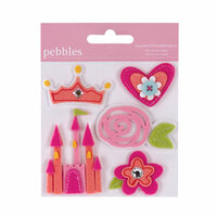 American Crafts - Pebbles - Ever After Collection - Felt Embellishments - Girl