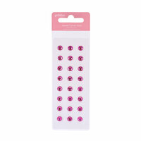 American Crafts - Pebbles - Ever After Collection - Self Adhesive Candy Dots - Jewels - Dark Pink