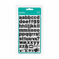 American Crafts - Pebbles - Floral Lane Collection - Clear Acrylic Stamps - Alphabet