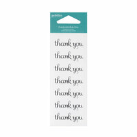 American Crafts - Pebbles - Floral Lane Collection - Rub Ons - Thank You