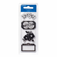 American Crafts - Pebbles - Fresh Goods Collection - Clear Acrylic Stamps - Hello