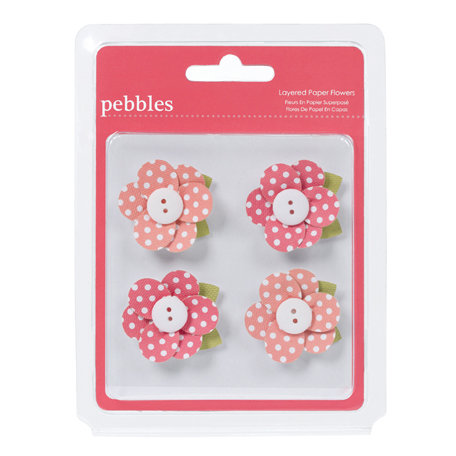 American Crafts - Pebbles - Country Picnic Collection - 3 Dimensional Flowers