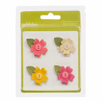 American Crafts - Pebbles - Sunnyside Collection - 3 Dimensional Flowers