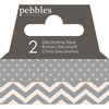Pebbles - Basics Collection - Washi Tape - Dot and Chevron - Ash