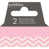 Pebbles - Basics Collection - Washi Tape - Dot and Chevron - Peony