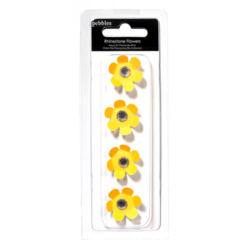 Pebbles - Basics Collection - Rhinestone Flowers - Honeycomb