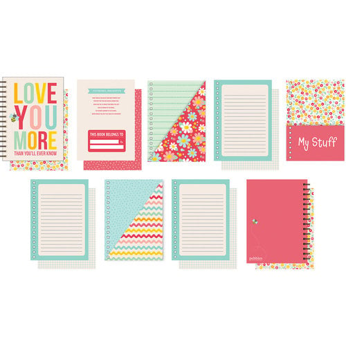 American Crafts - Pebbles - Love You More Collection - Circle Journal - Girl