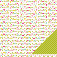 American Crafts - Pebbles - Ever After Collection - 12 x 12 Double Sided Paper with Glitter Accents - Fairy Tale