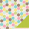 American Crafts - Pebbles - Floral Lane Collection - 12 x 12 Double Sided Textured Paper - A Little Hello