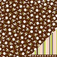 American Crafts - Pebbles - Floral Lane Collection - 12 x 12 Double Sided Textured Paper - Thanks A Bunch