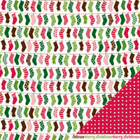 American Crafts - Pebbles - Welcome Christmas Collection - 12 x 12 Double Sided Paper - Deck The Halls